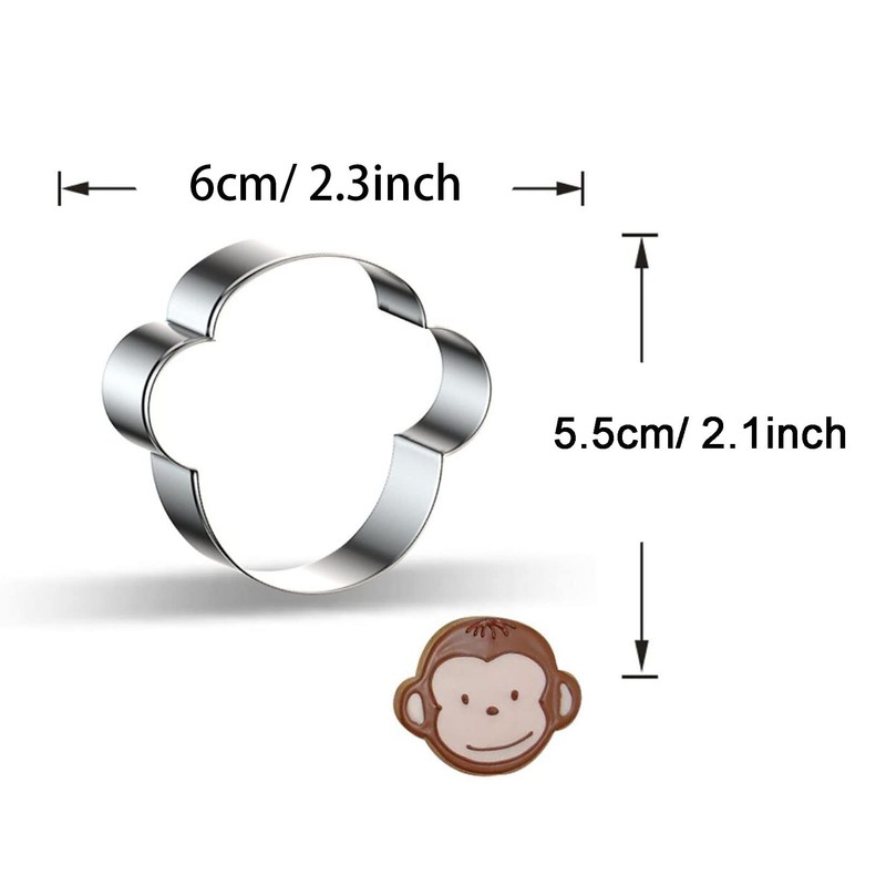 WDYJMALL Monkey Head Shape Cookie Cutter