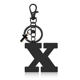 Initial Letter Keyring Letter A-Z Alphabet Key Ring for Purse Handbags Bag Wallet Alphabet Monogram Letter Key Chain for Christian Girls Christmas Graduation Gifts Birthday Religious Gifts (Letter X)