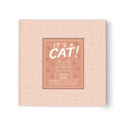 Studio Oh! It's a Cat! A Keepsake Journal, 104 Pages, Hardcover Pet Journaling Notebooks with Photo Frame Cover, 5 Divider Pockets for Memento Keepsake Storage, Lay Flat Design, 120 GSM Paper