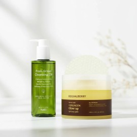 Kit Skincare: Aceite Limpiador Serum 200ml + Gel Toner Pads Collagen Glow Up 60 Pads
