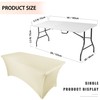 Ocves Stretch Tablecloth 6ft Spandex Table Covers Polyester Fitted Rectangular