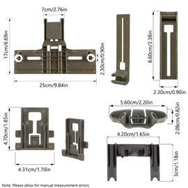 SEIWEI 6 Pcs W10350376 Dishwasher Top Rack Adjuster Replacement Parts Kit