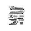 Votone Sticker Frame Decal Sticker for Bicycle Design Grey