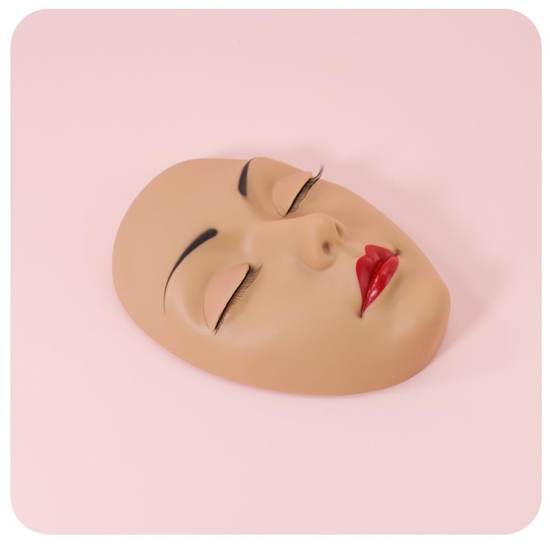 ANNAFRIS Lash Mannequin Head,Eyelash Mannequin Head with Eyelids,Lash Extension Training