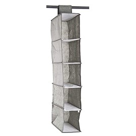 Closet Organizer Hanging Cabinet with 5 Compartments Organizer for Closet 16 x 30 x 90 cm Washable