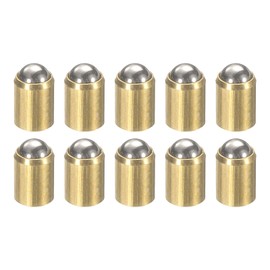 sourcing map 10pcs Ball Point Spring Plungers 2x3mm Brass No Step Positioning Beads Ball Spring Plungers Ball Catch Latch for Door Cupboard Mechanical Devices Furniture