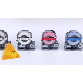 GREENCYCLE 5PCS Compatible with EPSON LK-3YBW KingJim SC9YW 9mm Tape Black on Yellow Label