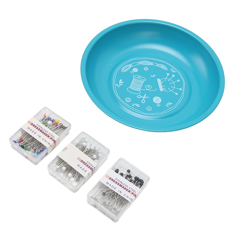 Magnetic Bowl Pin Dish with 150pcs Bead Needles Safe 430