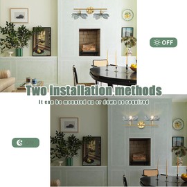 gold vanity light mid century Modern Vanity Lights Fixtures 2 light bathroom sconce with Dark Green Glass Shade gold Wall Sconce Light Bathroom Lights Over Mirror for Bedroom Hallway Living Room