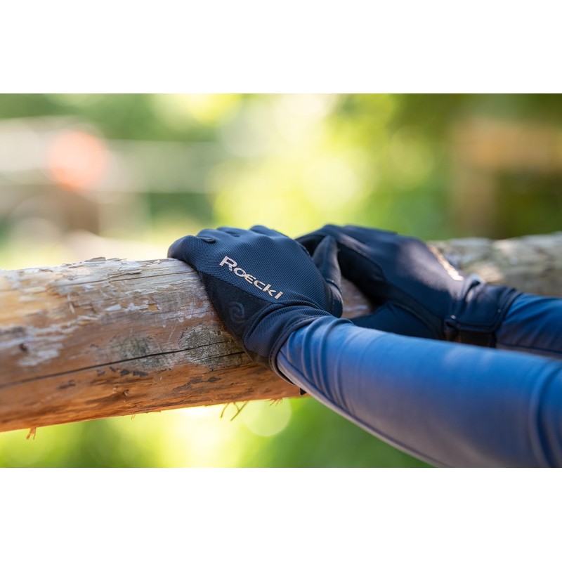 Roeckl Mareno Sports Riding Gloves, Leisure Summer Gloves, Navy 7.5