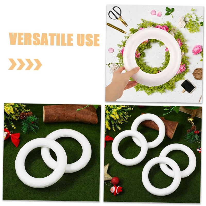 Hohopeti Versatile Xps Foam Wreath Forms 10pcs Foam Wreath Making