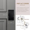 Newlaking Matte Black Zinc Alloy Privacy Door Knob with Lock,