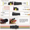 808Pcs 50 Sets Waterproof Automotive Electrical Wire Connectors with Ratcheting