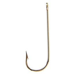 Mustad Classic Extra Fine Wire Point Bent in Aberdeen Hook (Pack of 10), 37363-GL-2/0-8, Gold, 2/0