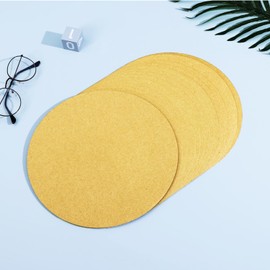 KYMY 50 pcs Natural Kraft Round Cardstock Paper, 250gsm Thick Pastel Colored Construction Paper, Circular Pre-Cut Heavy Card Stock Carft Paper for Origami, Scrapbook Craft, DIY Art, School Supplies