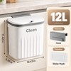 Hanging Trash Can for Kitchen Waste – Dual-Open Lid with