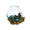 Cape Craftsmen 10" H Hand-Blown Blue Tinted Bubble Glass On