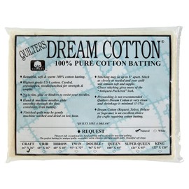 Quilters Dream Natural Cotton Request Batting (46in x 36in) Craft