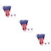 LABRIMP 3pcs Large American Flag Pennant Banner Patriotic Bunting for