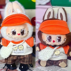 2025 Clothes for La Boo Boo(no Dolls), 5PCS Suit with Black Shoes, Designed for Lububu Doll Clothes, Multiple Stylish Outfit, Used for Your 15&17cm Dolls (Suit C)