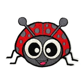 Ladybug Iron On Patch 2.87" x 2.04" - Embroidered Cute Insect Applique - Kid Children Lady Bug Appliques - Iron On Sew On Patches for Holes, Clothing, Jeans, Hat, Backpacks, Clothes, Hats, Jackets