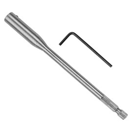 Sarini 6-inch Drill Bit Extension Set – Spade Drill Bit Extender, Long Forstner Bit Extension for Drill Bits with Hex Wrench Key, Carbon Steel Drill Bit Extender for Woodworking