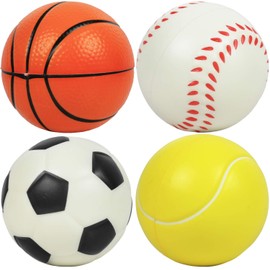 Kiddie Play Set of 4 Foam Balls for Toddlers 4" Soft Soccer Ball for Kids