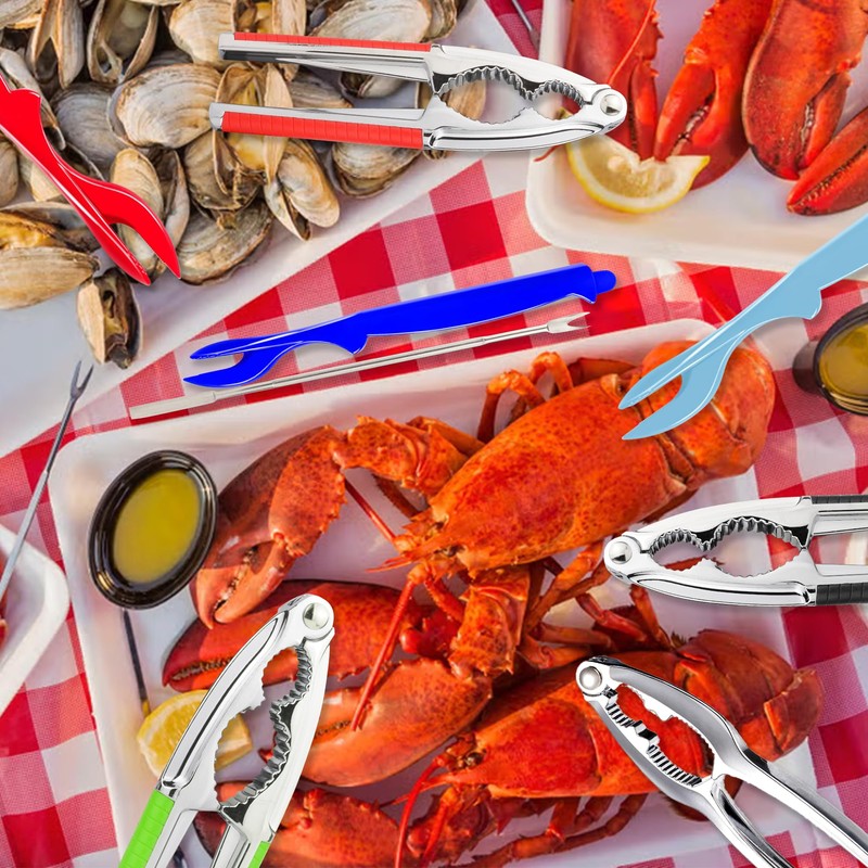 Bougraite Crab Crackers and Tools, 3 Pcs Crab Crackers with