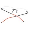 FONEX Titanium Glasses Frame Men,Rimless Square Eyeglasses Frameless Myopia Optical