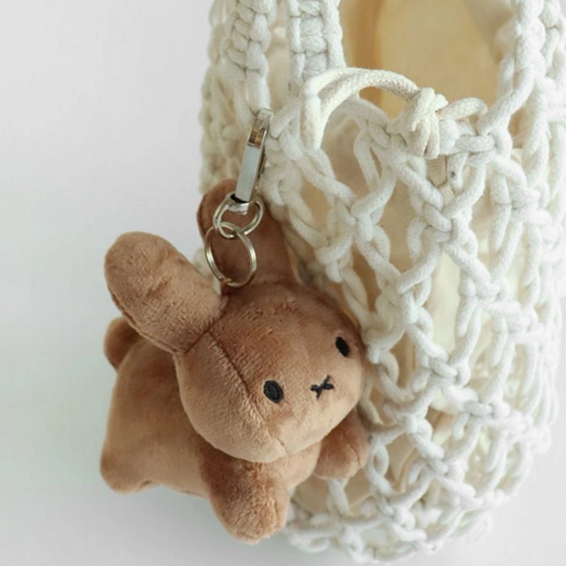 Miffy doll keyring BRUNA FAMILY rabbit white brown gray bag