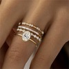 18K Gold Plated Rings Cubic Zirconia Rings for Women Dainty