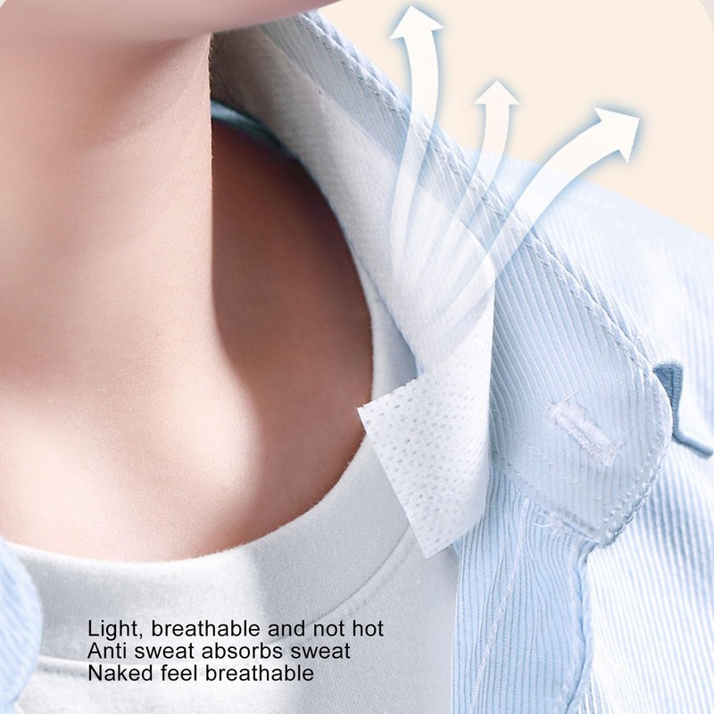 2 Rolls Disposable Collar Protection Sweat Pads, Shirt Neck Liner