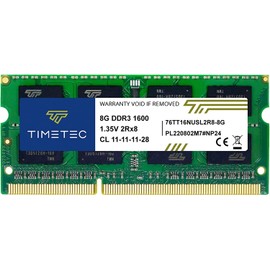 Timetec DDR3L 1600Mhz 8GB PC3-12800/PC3L-12800 204 Pin 1.35V Hynix IC Laptop Memory