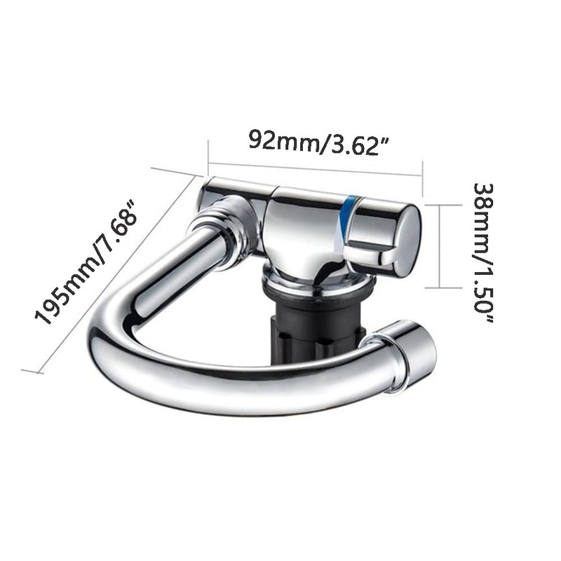Riloer Foldable Copper Kitchen Tap, 360° Rotating Basin Tap, Cold