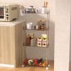 VECELO Acrylic 4-Tier Rolling Storage Cart,Multifunction Slim Utility Clear Cart
