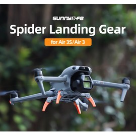 Landing Gear Leg for DJI Air 3S/Air 3, Adjustable height Increase 36-42mm Lightweight Drone Accessories Holder Quick Release Height Extender (Orange)