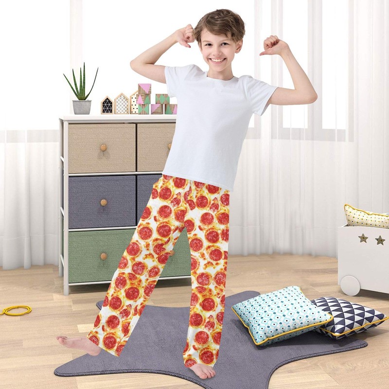 IHCVHQX Pajama Pants Pizza Pepperoni Pattern Soft Pajama Sleep Pant