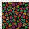 GRAPHICS & MORE Groovy Hippie Peace and Love Pattern Premium