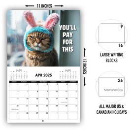 2025 Peed-Off Cats Calendar - Funny Cat Themed Gifts For Cat Lovers