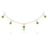 Peridot Bead Drop Choker in 14k Rose Gold Fill