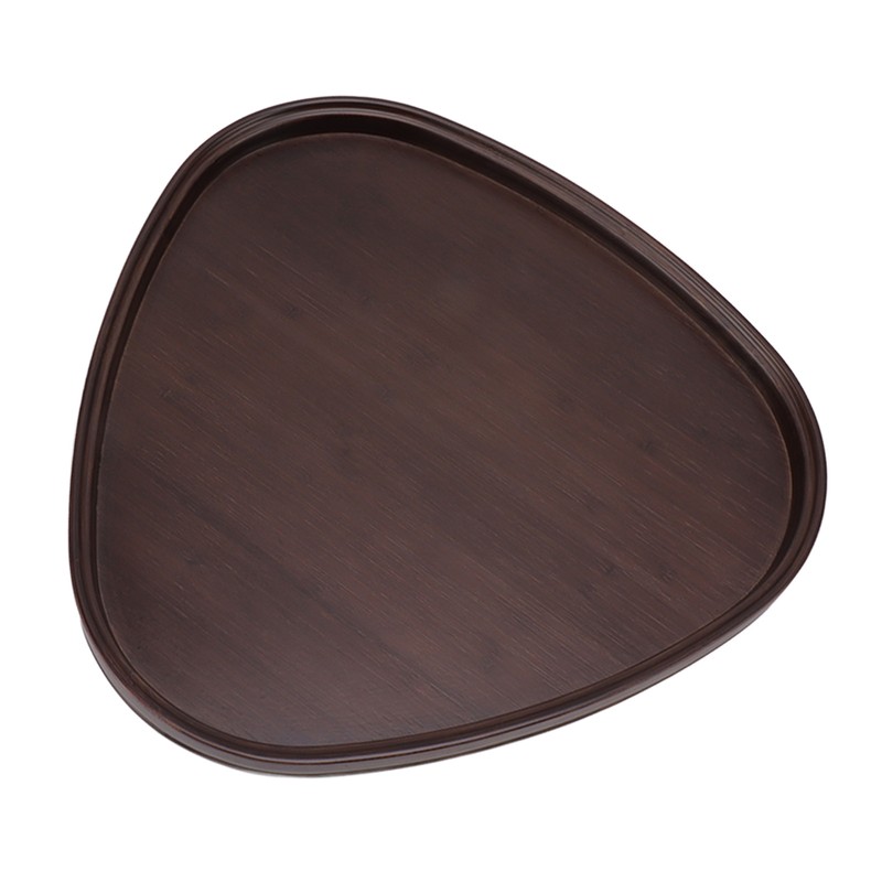 Wood Serving Tray Sturdy Bamboo Simple Elegant Triangular Multifunction Wooden
