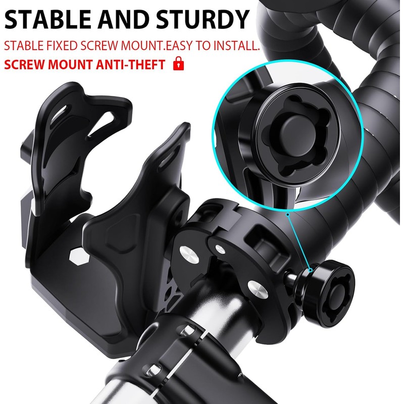 Extra Large Motorcycle Cup Holder Anti Theft, Mathtoxyz Bike Water