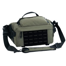 BACKFERRY Tactical Sling Backpack Crossbody EDC Pack MOLLE Satchel Bag for Travel, Work, Camping and Hiking 8Liter, Olive Drab