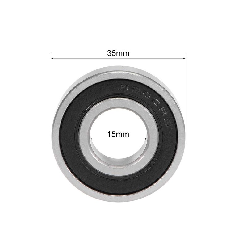 sourcing map 6202-2RS Deep Groove Ball Bearings Z2 15mm X