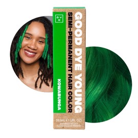 Good Dye Young Tinte Semipermanente para El Cabello Rayas y Hebras(Kowabunga) - Tinte para Cabello Verde Vegano, Protector Uv, Acondicionamiento, Libre de Ppd, Libre de Crueldad y Vegano, Dura 15-24+