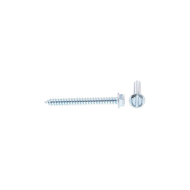 Prime-Line 9025818 Sheet Metal Screw, Self-Tapping, Hex Washer Head, Slotted