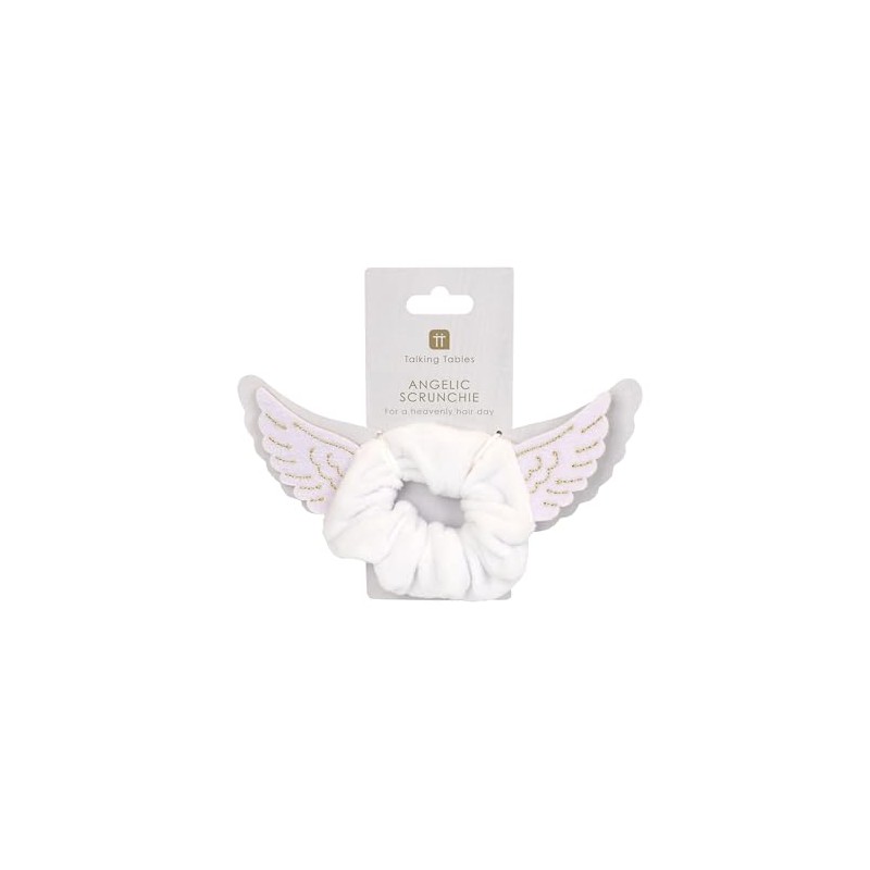 Talking Tables White Angelic Scrunchie, Party Dress, Accessories for Women,