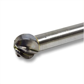 Benchmark Abrasives Ball Shape Premium Tungsten Carbide Burr with 1/4 Inch Shank Aluminum Cut Rotary Tool, Engraving Tool for Non-Metals Shaping Carving (SD-3NF)