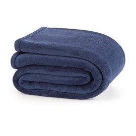 Martex Plush Blanket, Navy, Twin