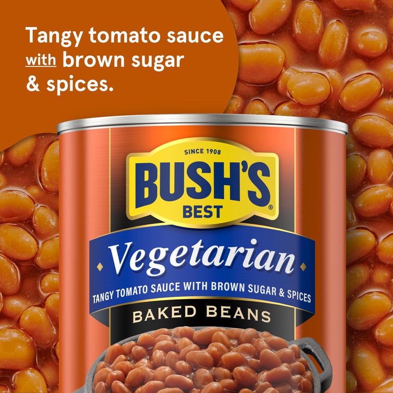 BUSH'S BEST 16 oz Canned Vegetarian Baked Beans, Source of